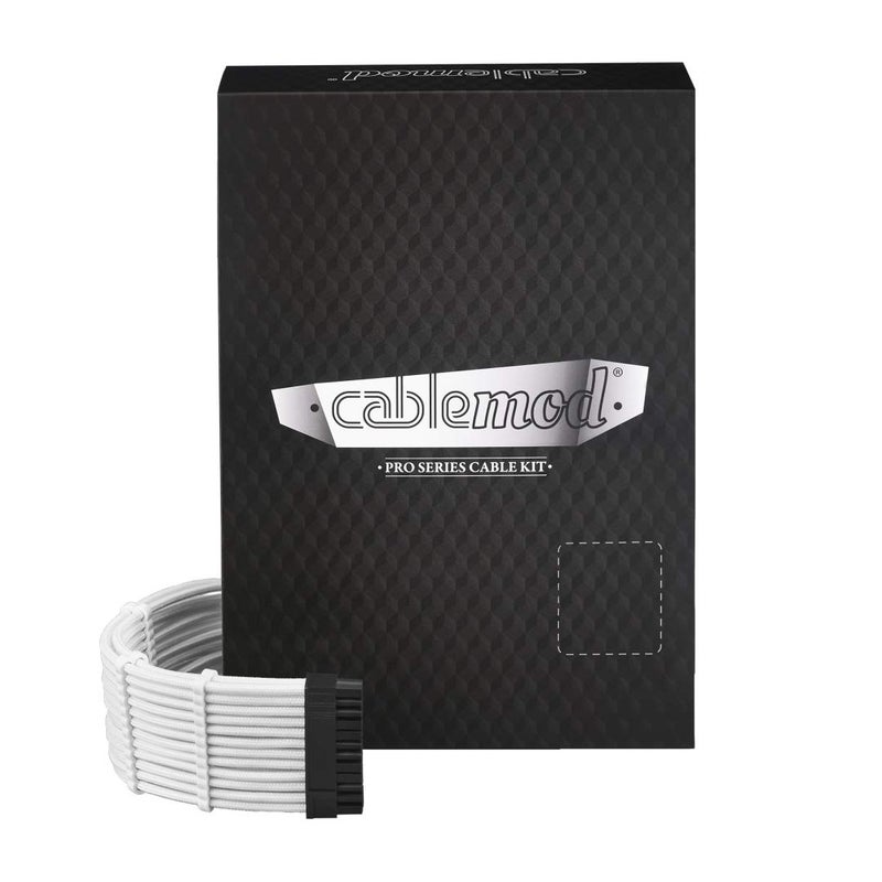 CableMod C-Series Pro ModFlex Sleeved Cable Kit for Corsair Type 4 RM Black Label/RMi/RMX (White) - Image 1